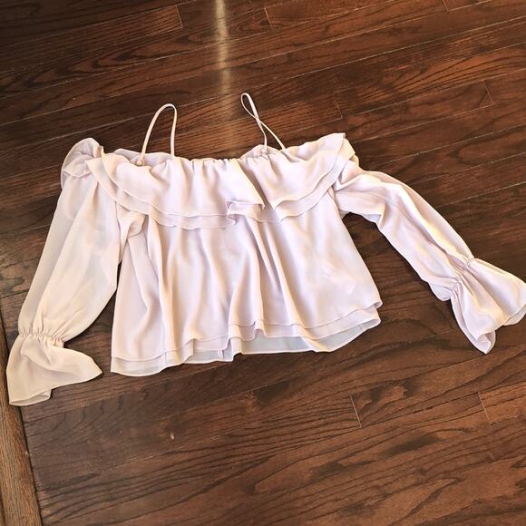 Forever 21 Baby Pink Off Shoulder Boho Chic - Picture 6 of 6